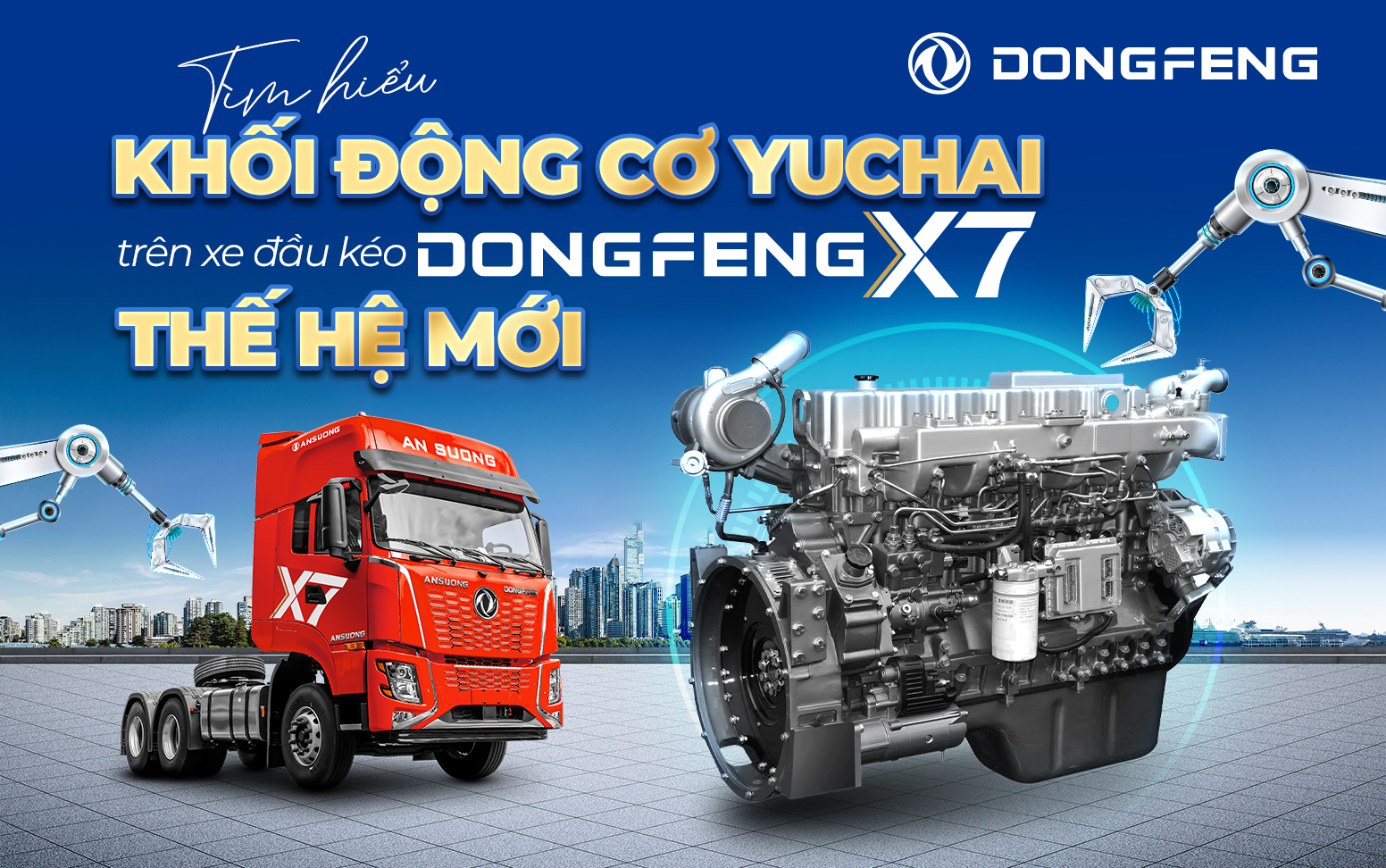 Khám phá sức mạnh động cơ Yuchai trên xe đầu kéo Dongfeng