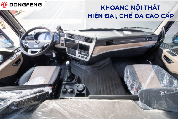 Nội thất xe đầu kéo Dongfeng X7 tinh tế, thẩm mỹ cao