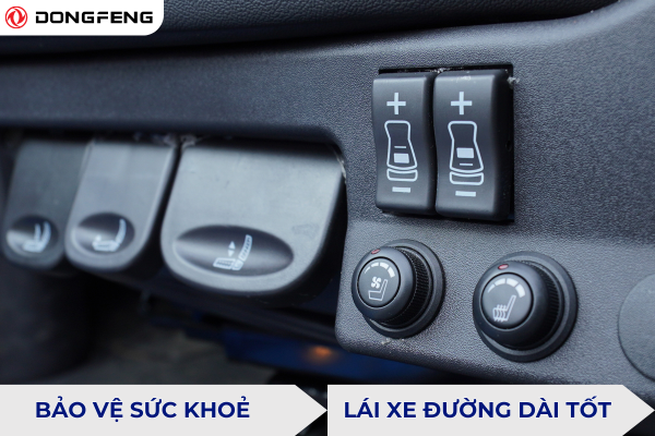 Chế độ sưởi và làm mát ghế tiện lợi cho bác tài