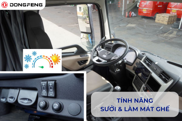 Ghế tài xế treo khí nén trên X7 có tính năng sưởi ấm và làm mát