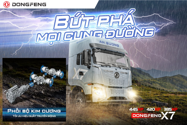 Cabin xe đầu kéo Dongfeng X7 tối hưu tiêu hao nhiên liệu