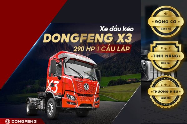 xe đầu kéo Dongfeng X3 1 cầu 290HP